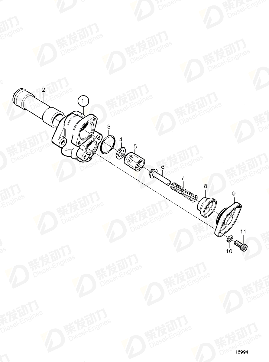 VOLVO Reduction valve 469864 Drawing